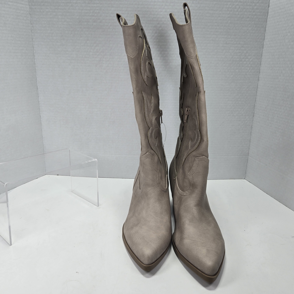 DV by Dolce Vita Karda Taupe Block Heeled Western Cowgirl Cowboy Boots Size 9 - Picture 3 of 14